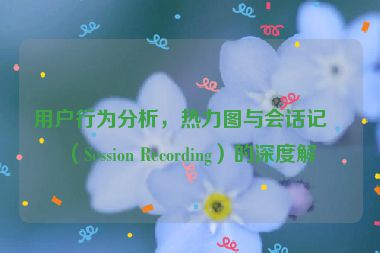 用戶(hù)行為分析，熱力圖與會(huì)話(huà)記錄（Session Recording）的深度解析